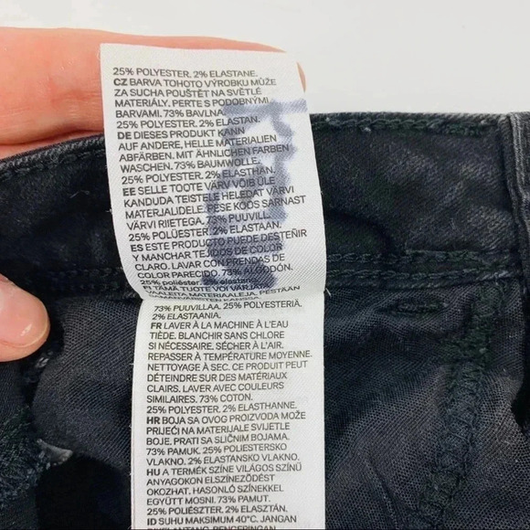 H&M push-up 25x30 Dark black denim jeggings - Picture 10 of 10
